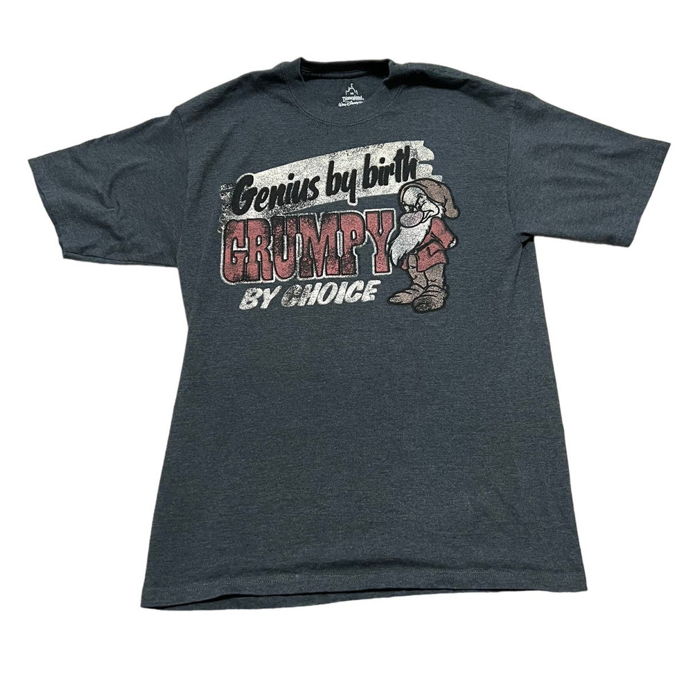Disney Gray “Grumpy by Choice" Short Sleeve Graphic T-Shirt, Size M